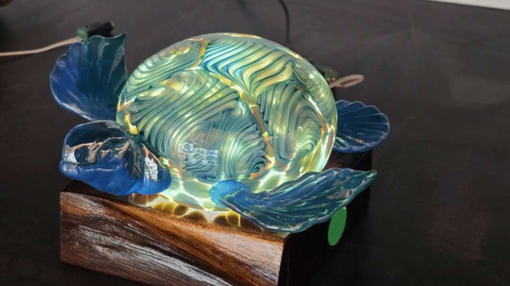 Sample piece from a Glassblowing session